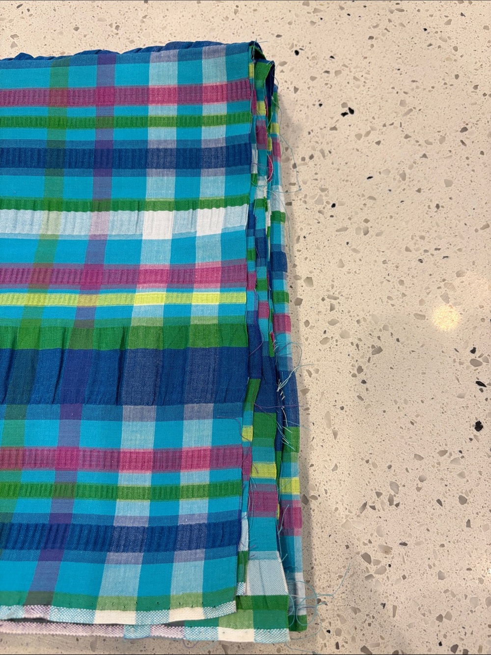 Vintage Plaid Seersucker Fabric of Many Colors - Picture 5 of 10
